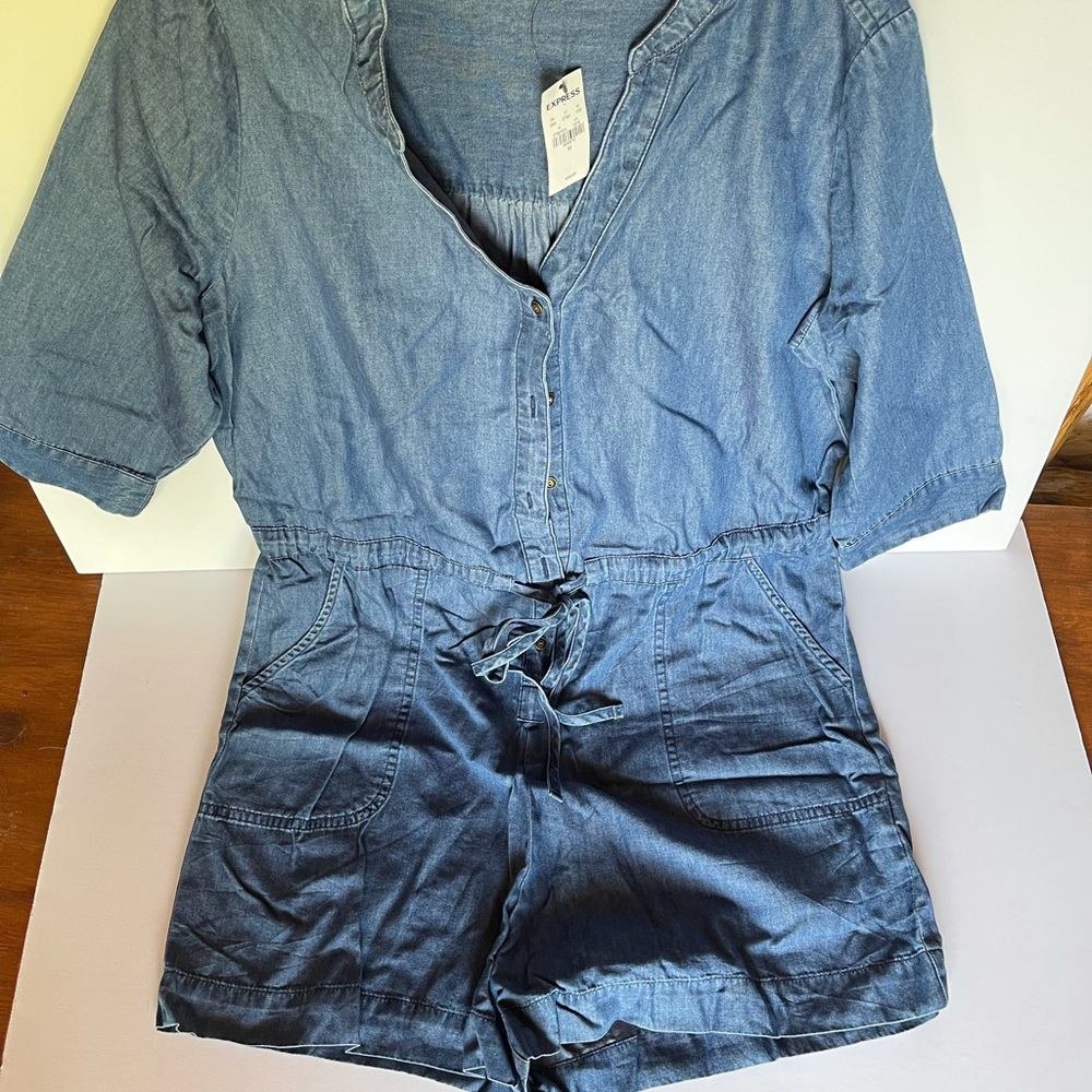 Express Denim Romper Size M Brand New